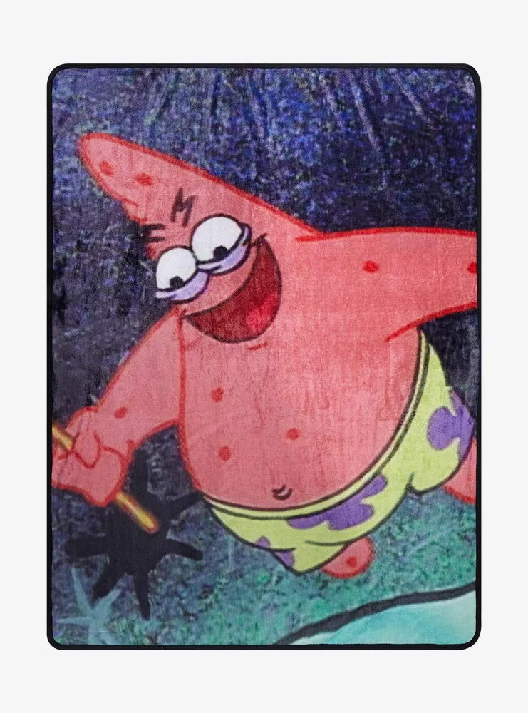 Hot Topic SpongeBob SquarePants Savage Patrick Throw Blanket