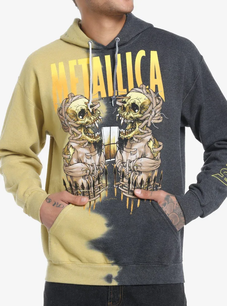 Metallica tie outlet dye hoodie