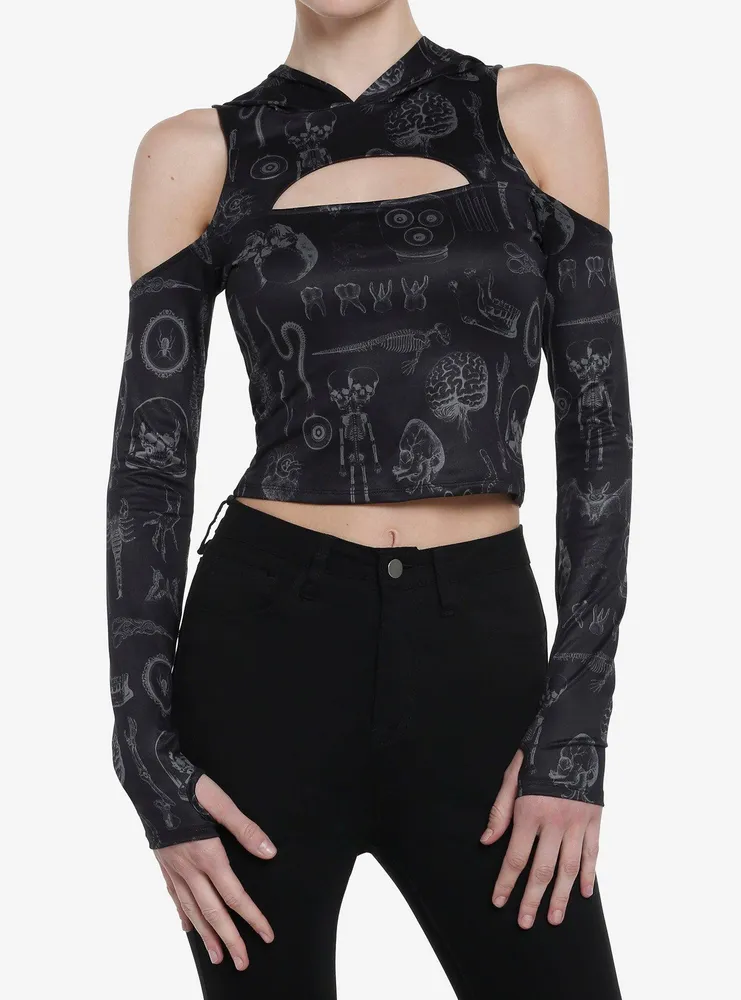 Aura crop online hoodie