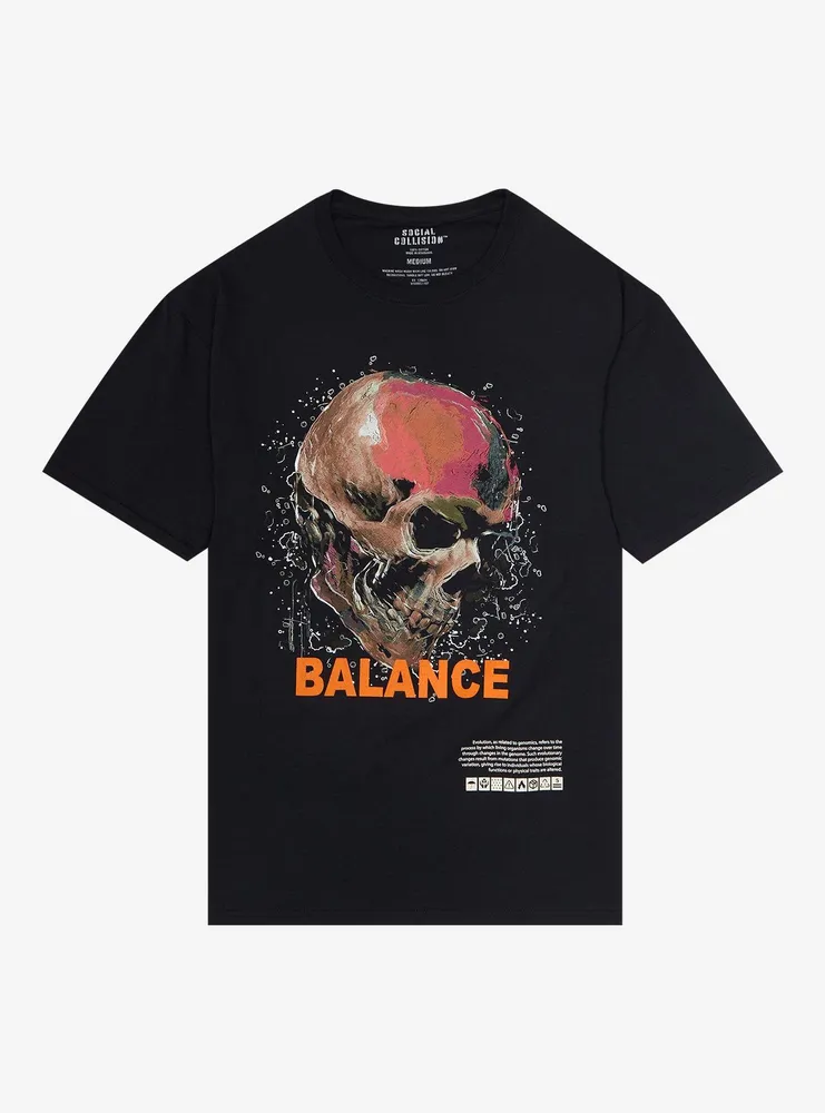 Hot Topic Social Collision Evolution Skull Oversized T-Shirt