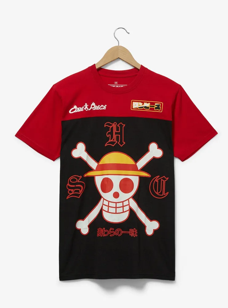 Boxlunch One Piece Straw Hat Crew Jolly Roger TShirt BoxLunch