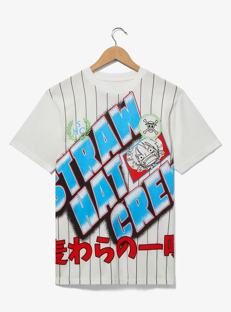 Boxlunch One Piece Straw Hat Crew Striped TShirt BoxLunch Exclusive