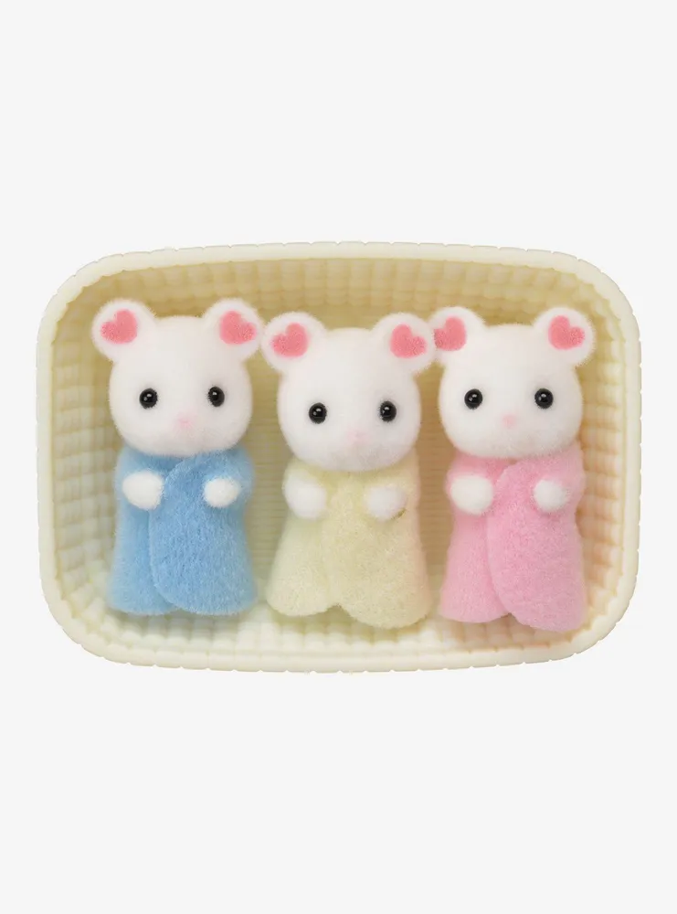 Hot Topic Calico Critters Marshmallow Mouse Triplets Figure Set
