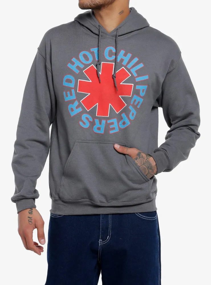 Hot Topic Red Hot Chili Peppers Logo Grey Hoodie Hawthorn Mall