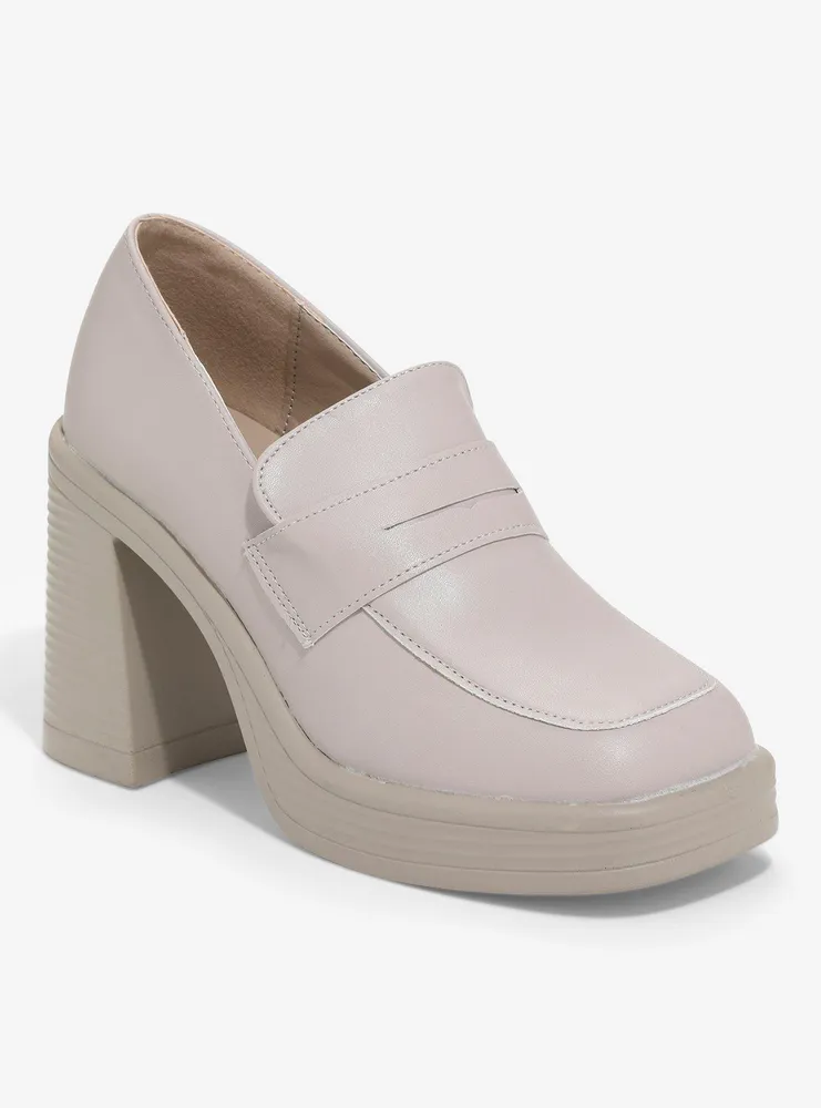 Chunky sales loafer heels