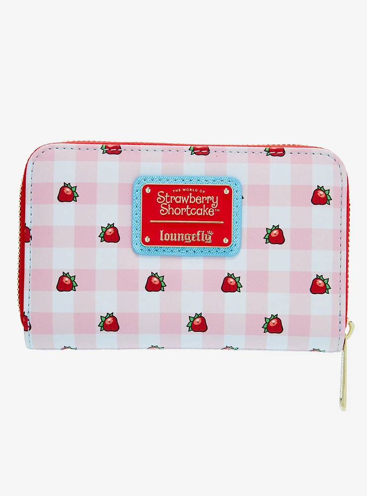 Boxlunch Loungefly Strawberry Shortcake Gingham Scented Zip Wallet