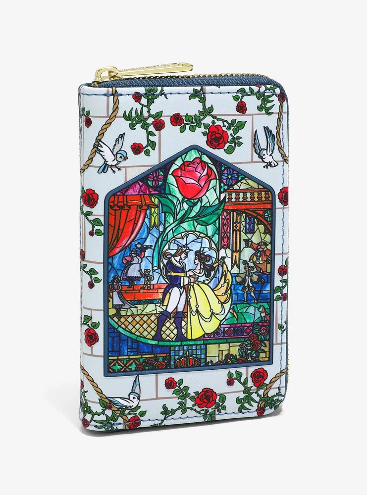 Loungefly disney beauty and the discount beast stained glass mini backpack