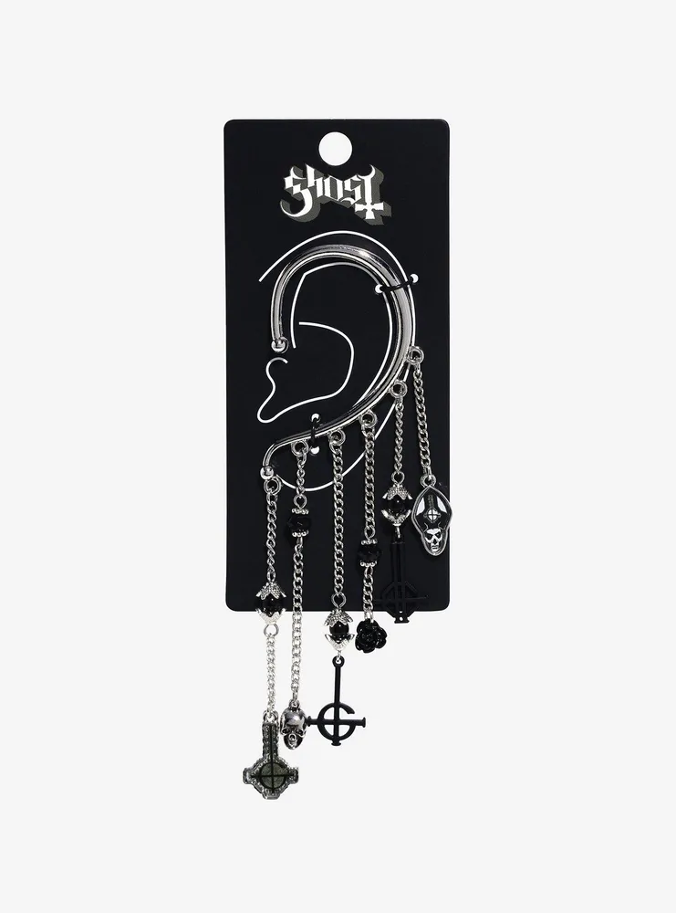 Cuff earrings with on sale chain hot topic