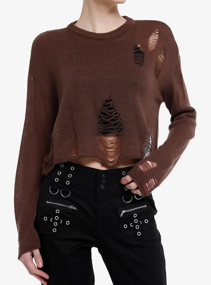 Girls cropped sweater best sale