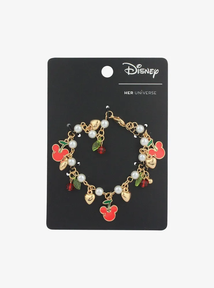 Hot Topic Her Universe Disney Mickey Mouse Cherry Charm Bracelet