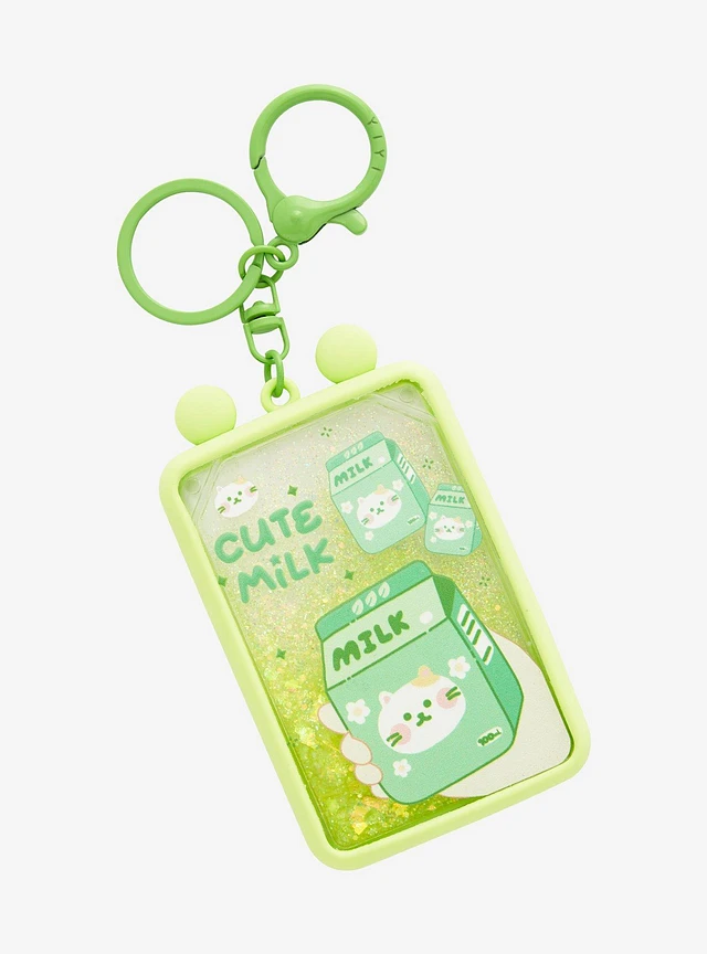 Hot Topic Cat Milk Green Shaker Key Chain | MainPlace Mall