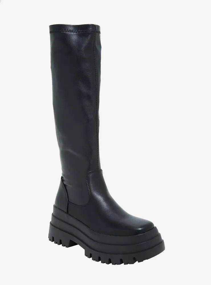 Knee high outlet chunky platform boots