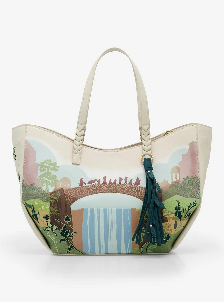 Boxlunch The Lord of The Rings Rivendell Group Silhouette Tote Bag