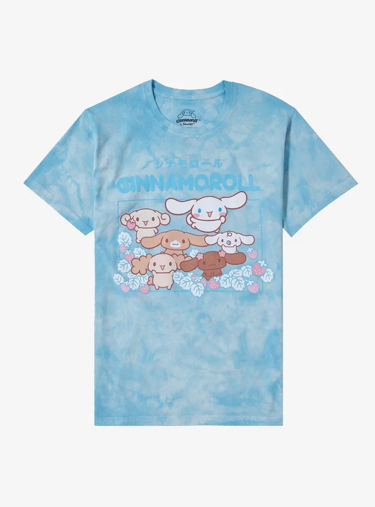 Hot Topic Cinnamoroll Family Strawberry Tie-Dye Boyfriend Fit Girls T ...