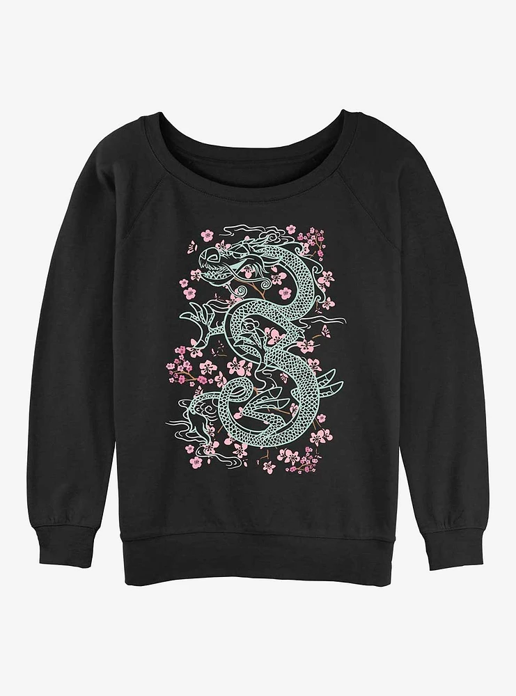 LG Disney Mulan Embroidered Floral deals Crewneck