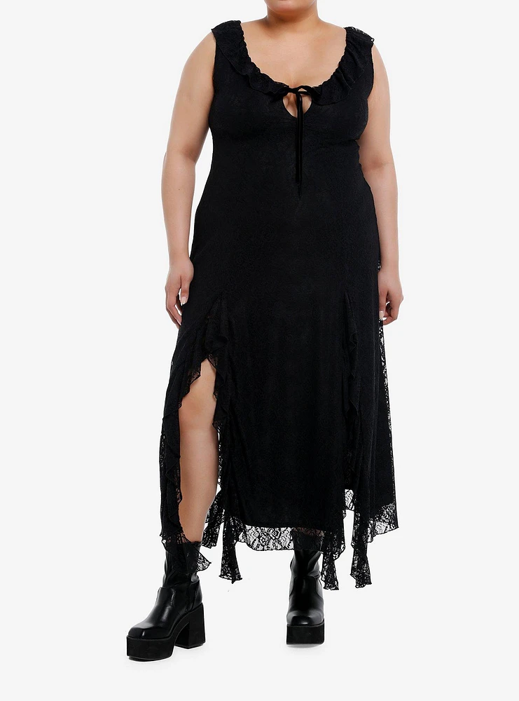 Black popular Lace Maxi Dress NWT