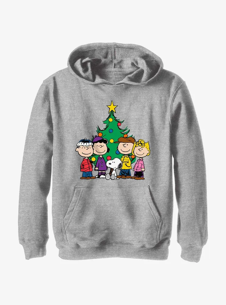 Boxlunch Peanuts Gang Christmas Tree Youth Hoodie Hamilton Place