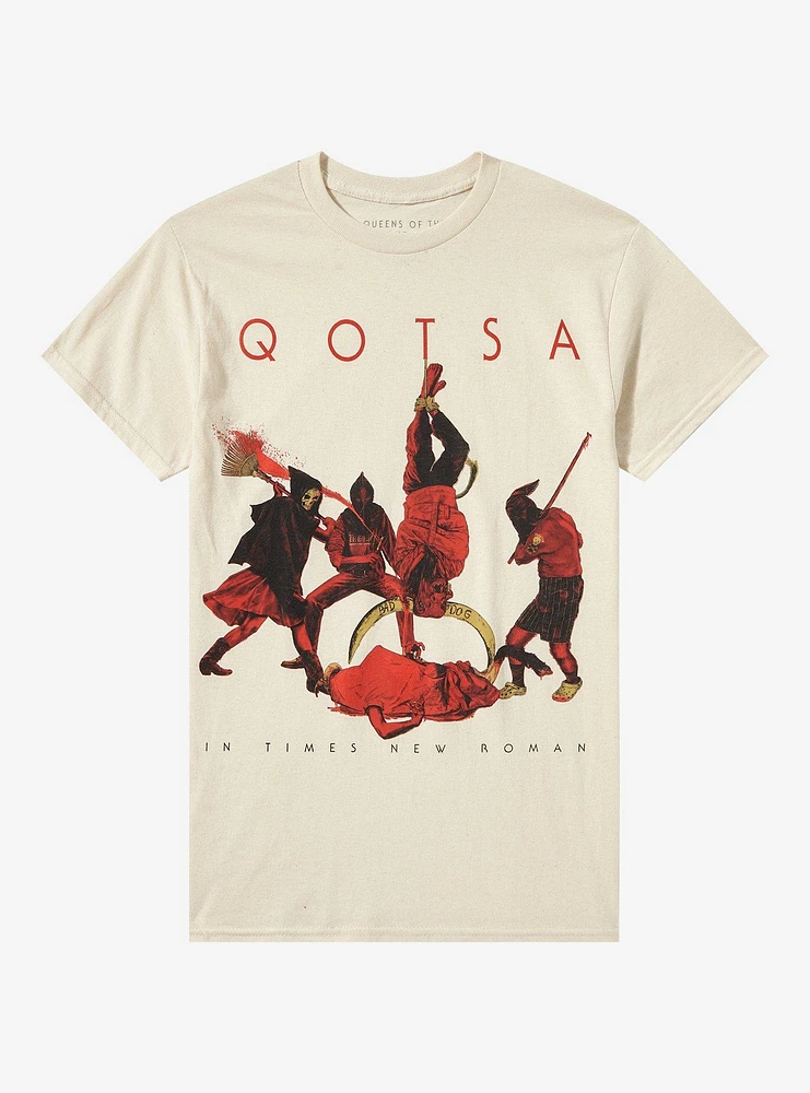 Hot Topic Queens Of The Stone Age Times New Roman Boyfriend Fit Girls T ...