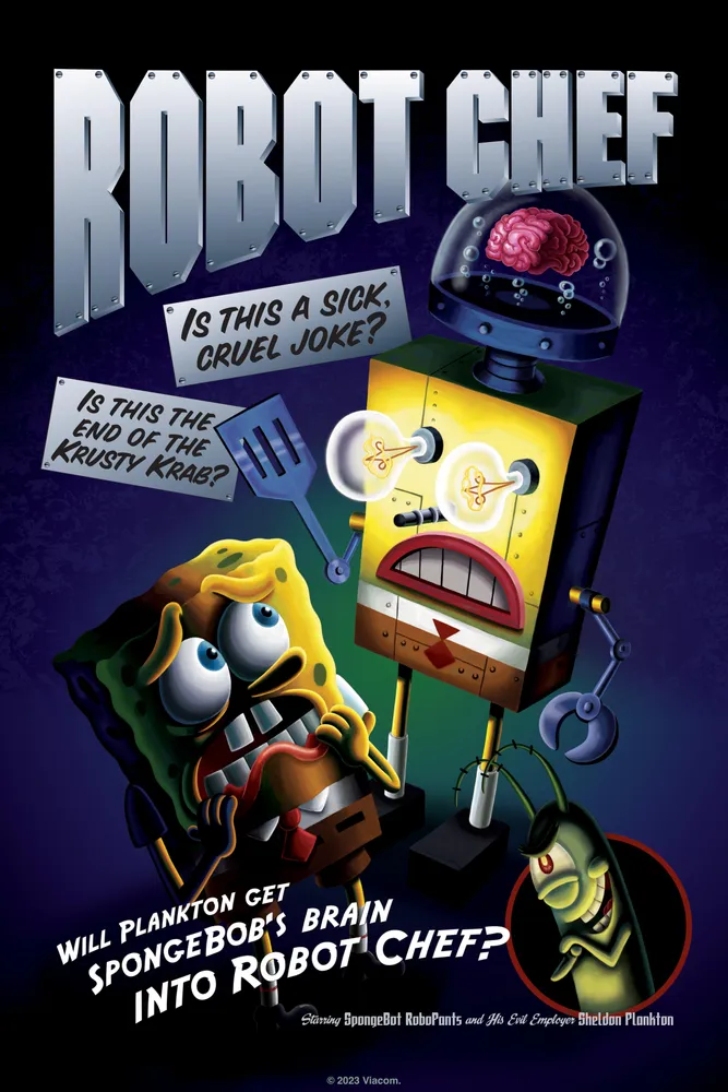 Boxlunch Spongebob Squarepants Robot Chef Poster 