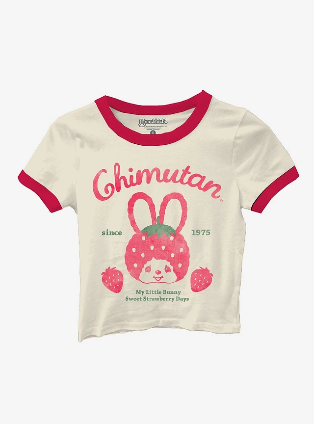 【COTCHS】半袖Tシャツ KIRAKIRA RINGER TOP (GIRLS) Hot Topic Monchhichi Strawberry Girls Ringer Baby T-Shirt