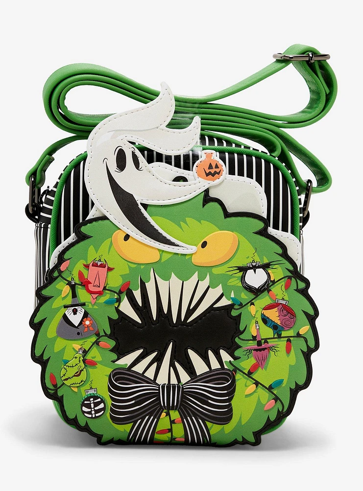 Loungefly Nightmare Before Christmas Wreath Backpack and wallet hotsell