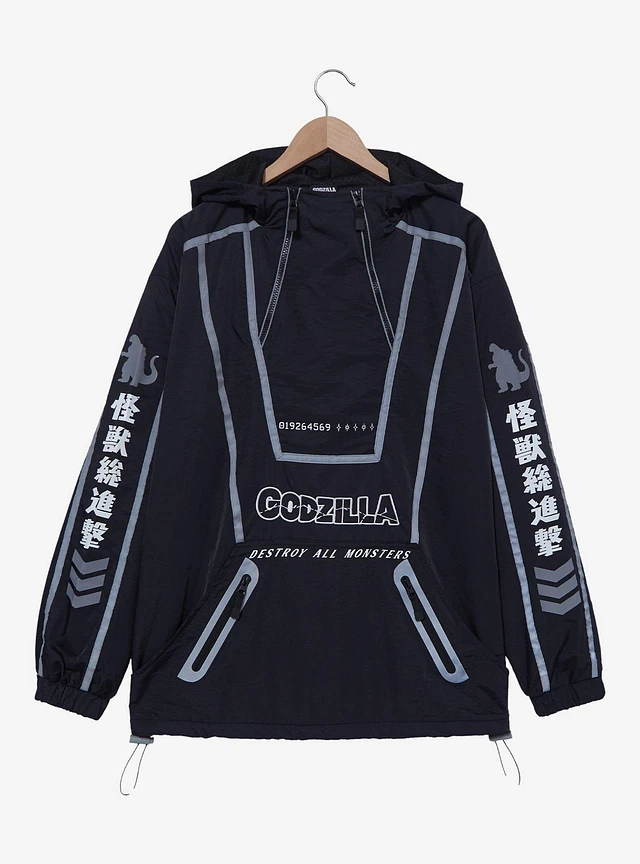 Godzilla Icons Quarter Zip Windbreaker Jacket - BoxLunch Exclusive