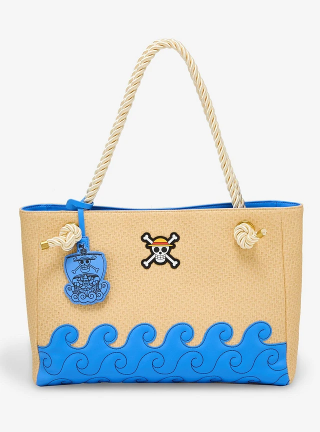 One Piece Loungefly One Piece Waves Textured Tote Bag - BoxLunch