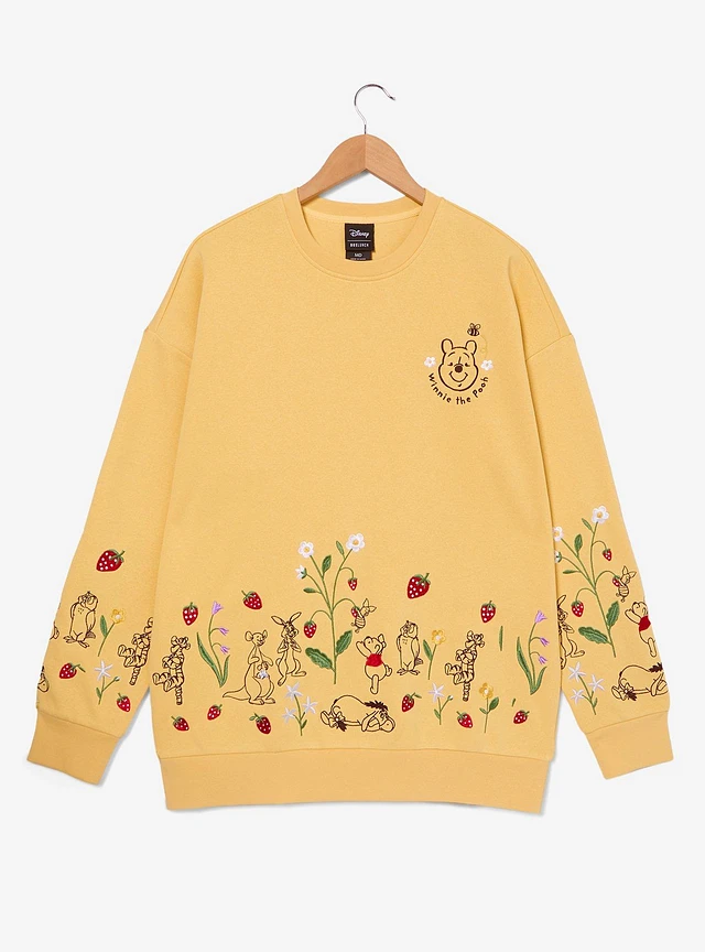 Disney Winnie the Pooh Strawberry Embroidered Crewneck - BoxLunch