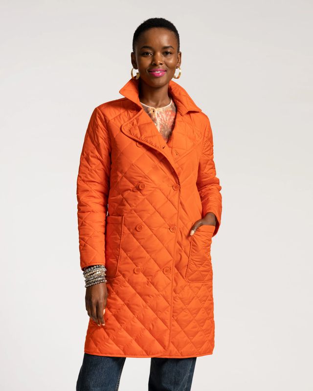 Womens orange peacoat hot sale