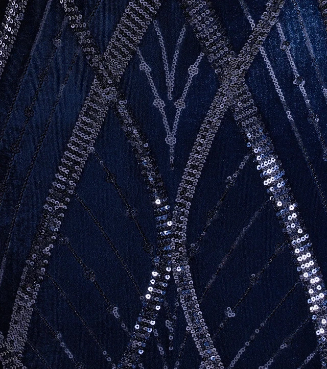 Windsor Heather Lace-Up Sequin Velvet Mini Dress at Hamilton