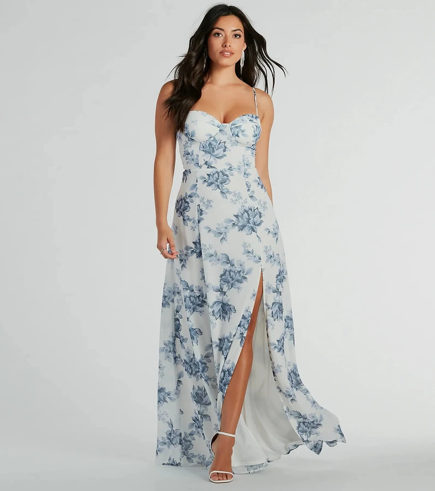 Windsor Adeline Sweetheart Floral A-Line Formal Dress | Arden Fair