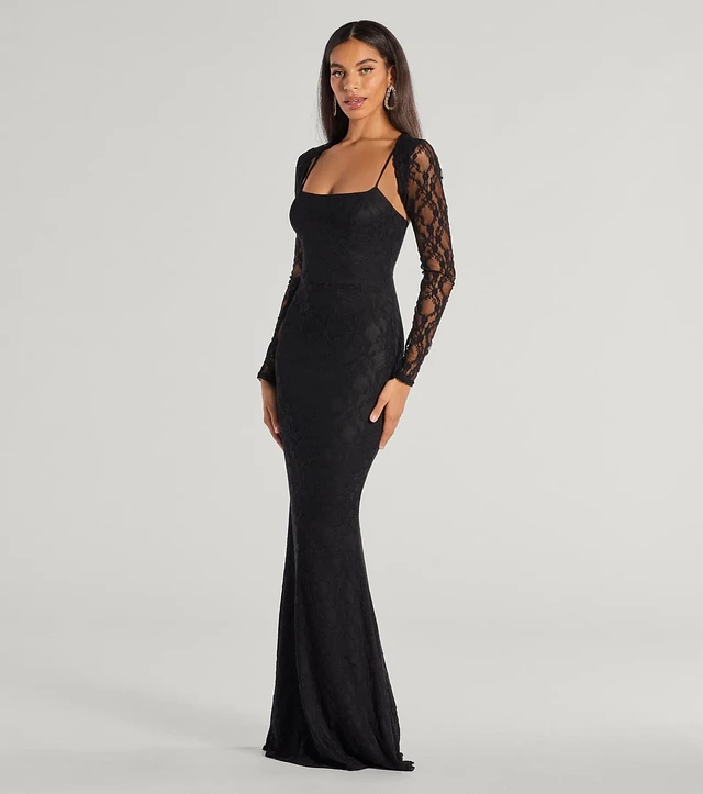 Windsor Adele Sleeveless Lace Mermaid Dress With Bolero
