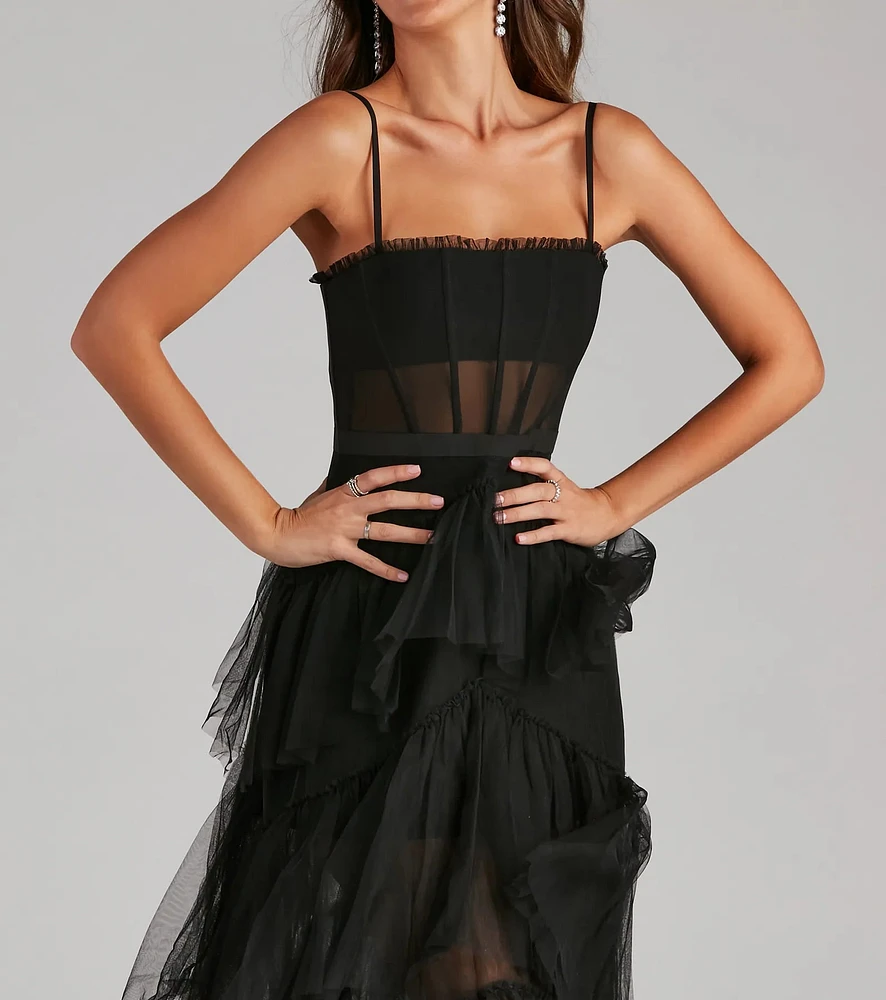 Windsor Laura Formal Tiered Tulle Dress | MainPlace Mall