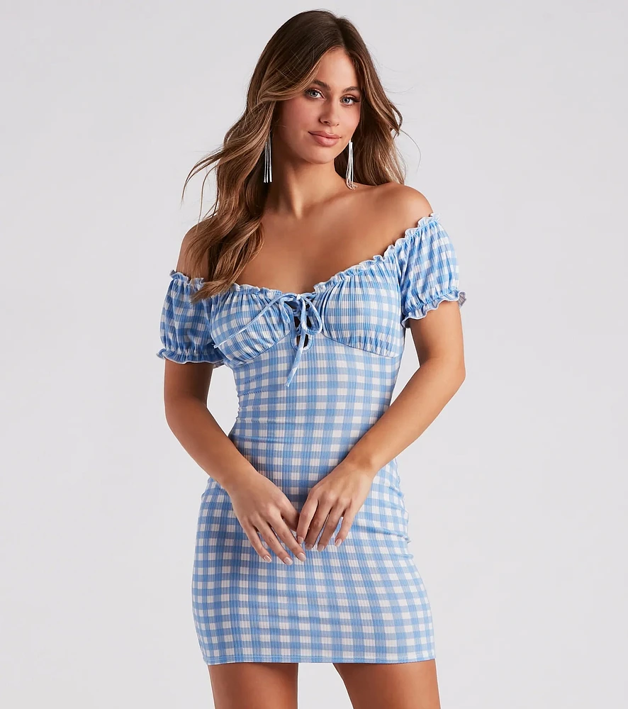 Windsor Picnic Time Gingham Mini Dress | MainPlace Mall