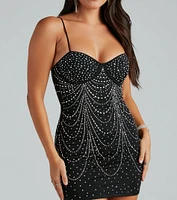 Windsor Let Your Beauty Shine Rhinestone Mini Dress at
