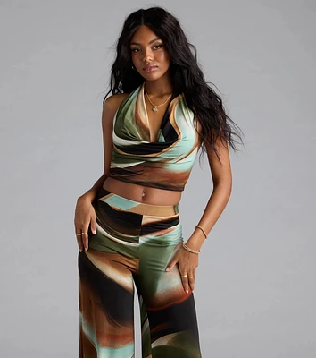 Windsor Sultry Trend Buckle Strap Halter Crop Top at Hamilton