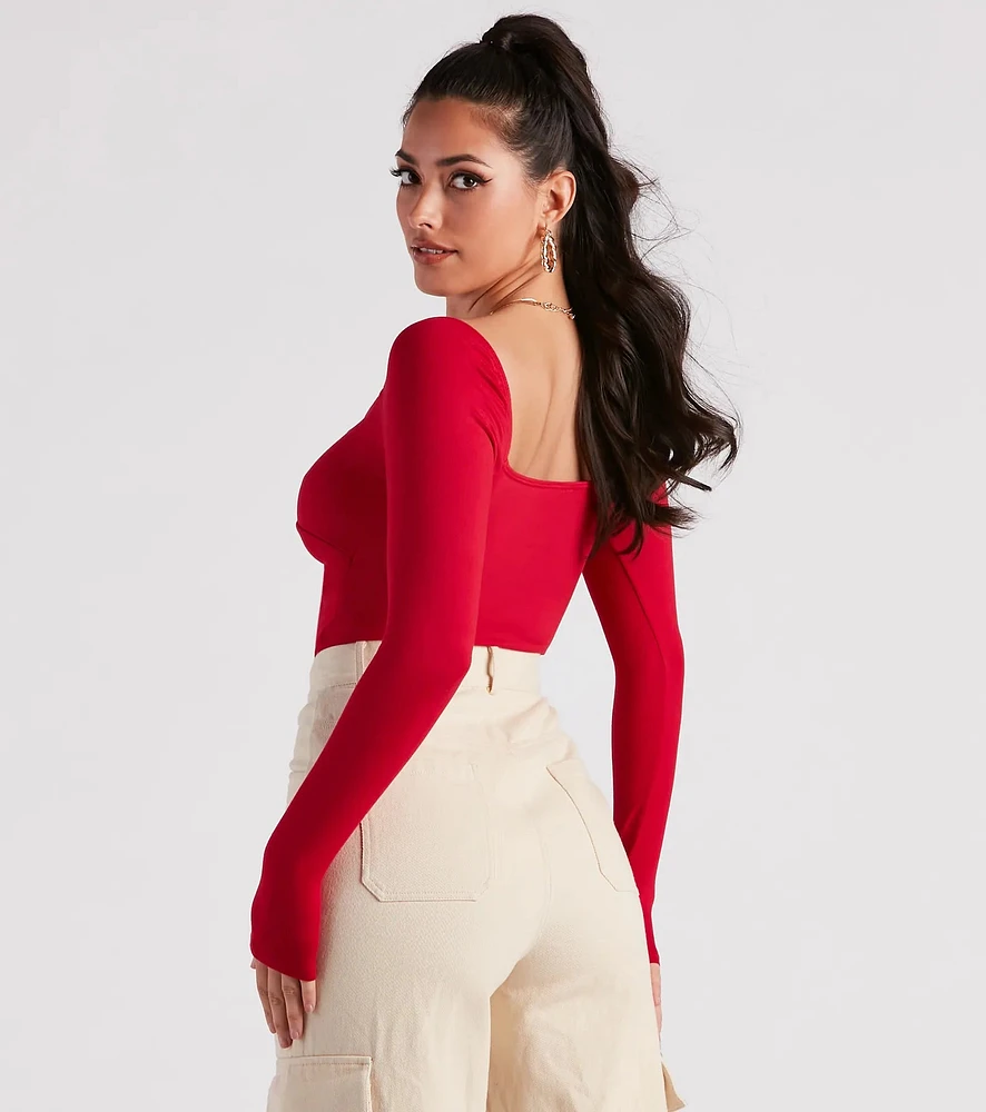 トップス cutout tops cropped the red thread 12-06-