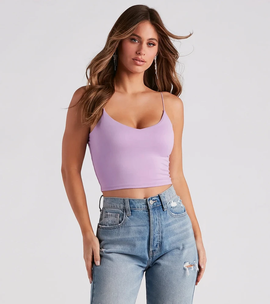 Windsor Girl Next Door Vibes Cropped Tank at Hamilton Place in