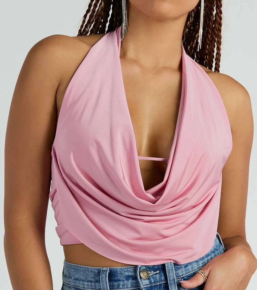 Windsor Take The Plunge Sleeveless Halter Crop Top at CoolSprings