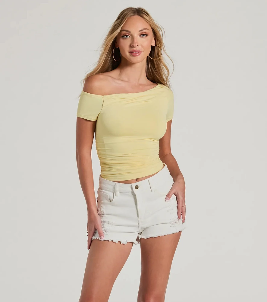 Windsor Flawless 'Fit Off-The-Shoulder Smooth Knit Top | MainPlace