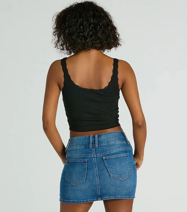 Windsor Cherry Picking Lace Trim Tank Top | MainPlace Mall