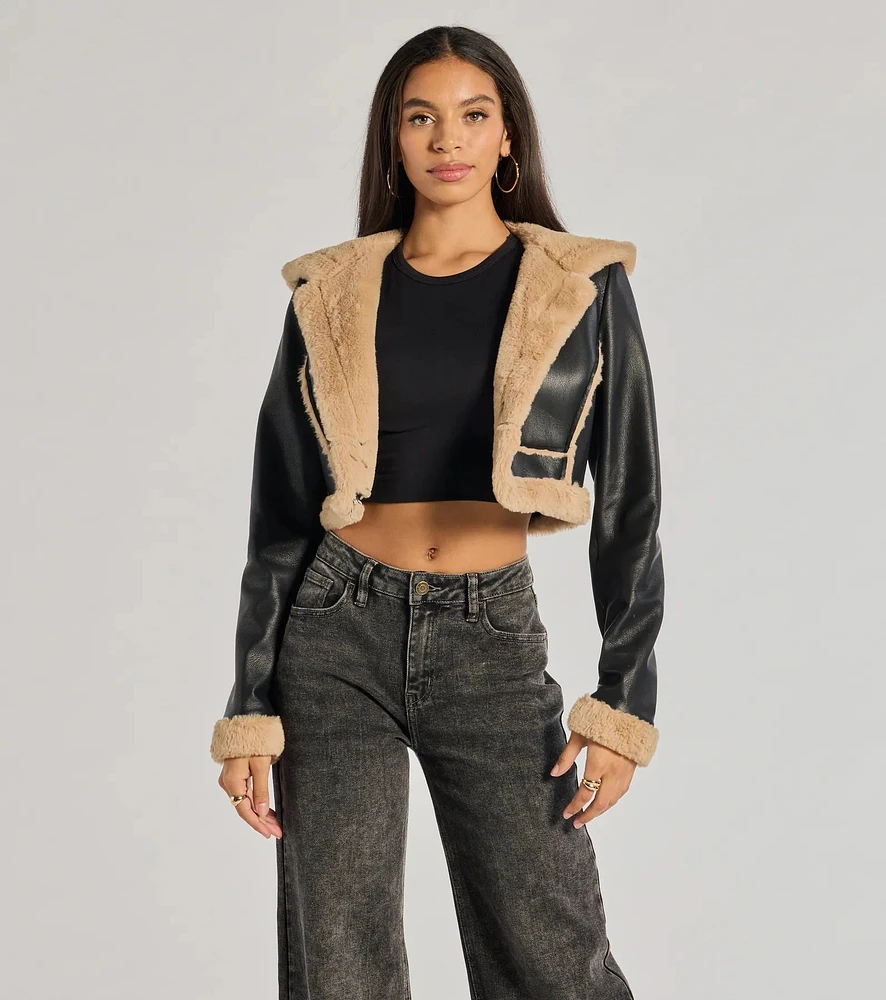Windsor Runway Ready Convertible Faux Leather Trench Coat