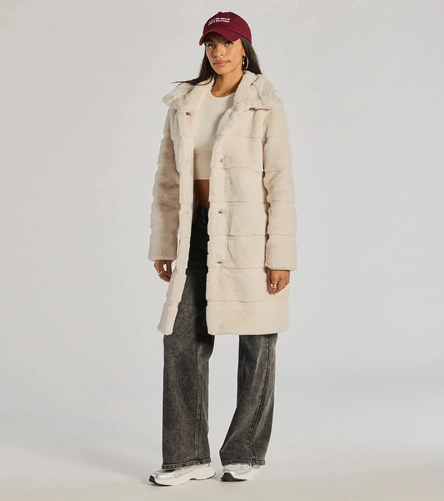 Azalea Wang Plus Size Elizabeth Tan Faux Fur Hooded Neck Oversize