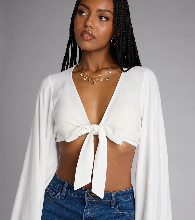 Windsor Meet For Golden Hour Tie-Front Top at CoolSprings Galleria