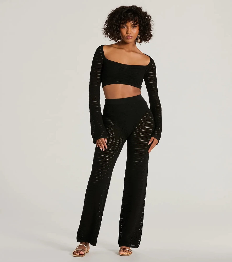 Windsor Boho Cutie Crochet Wide-Leg Pants | Arden Fair