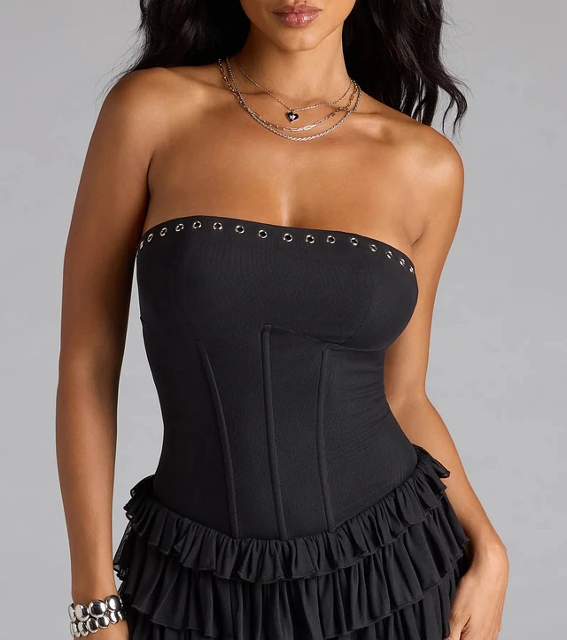 トップス melt the lady ruffle corset MELT THE LADY ruffle corset