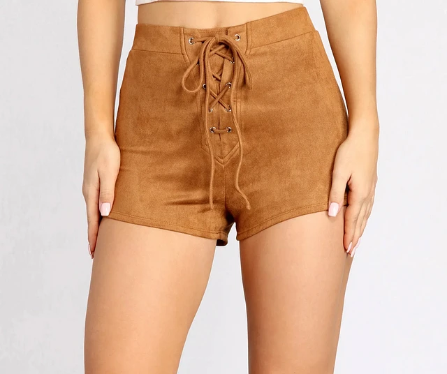 FAUX SUEDE SHORTS：ハーフパンツ　38 Civil Faux Suede Shorts at Foxvalley Mall in Aurora, IL