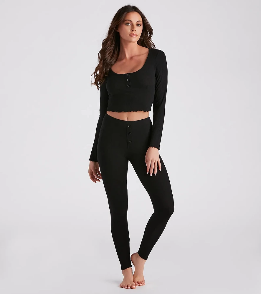 Windsor Cozy Must-Have Crop Top And Leggings Set at Hamilton Place