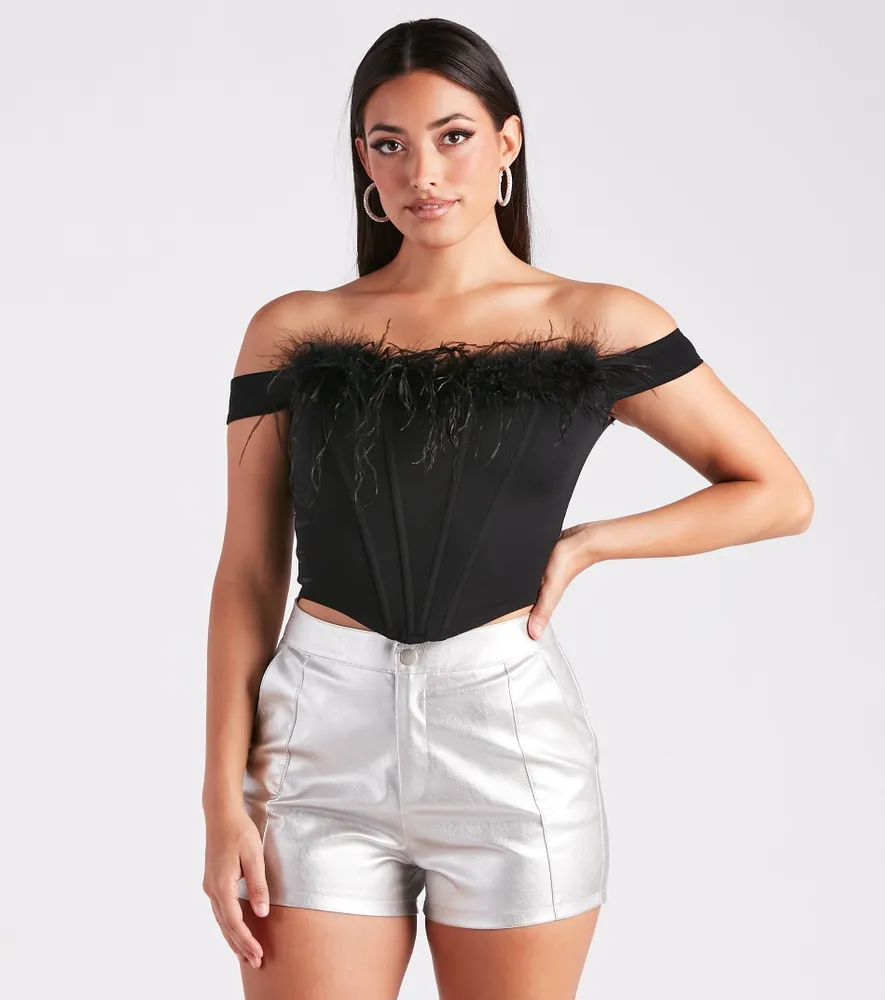 Windsor So Iconic Marabou Feather Trim Bustier Hamilton Place