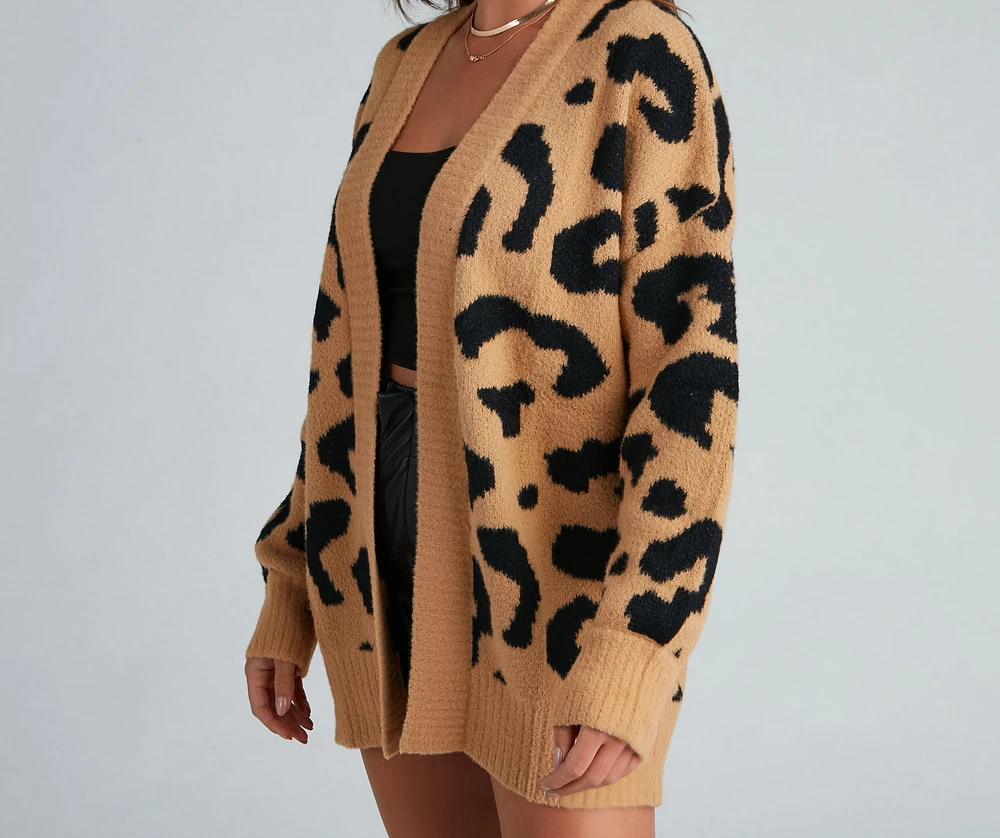 Windsor Cozy Vibes Leopard Print Cardigan | MainPlace Mall